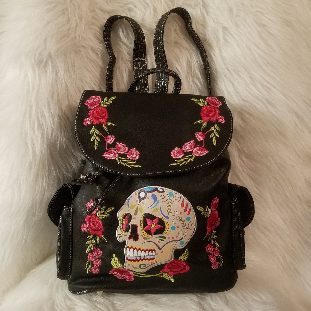 COPY - SUGAR SKULL DRAW STRING BACK PACK